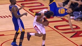 Next Story Image: Steph Curry goes down with serious looking injury